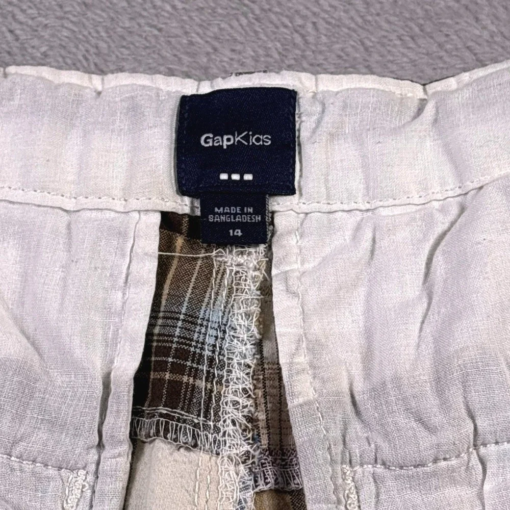 Gap Madras Patchwork Plaid Shorts Youth 14 Preppy Coastal Cotton Y2K Summer